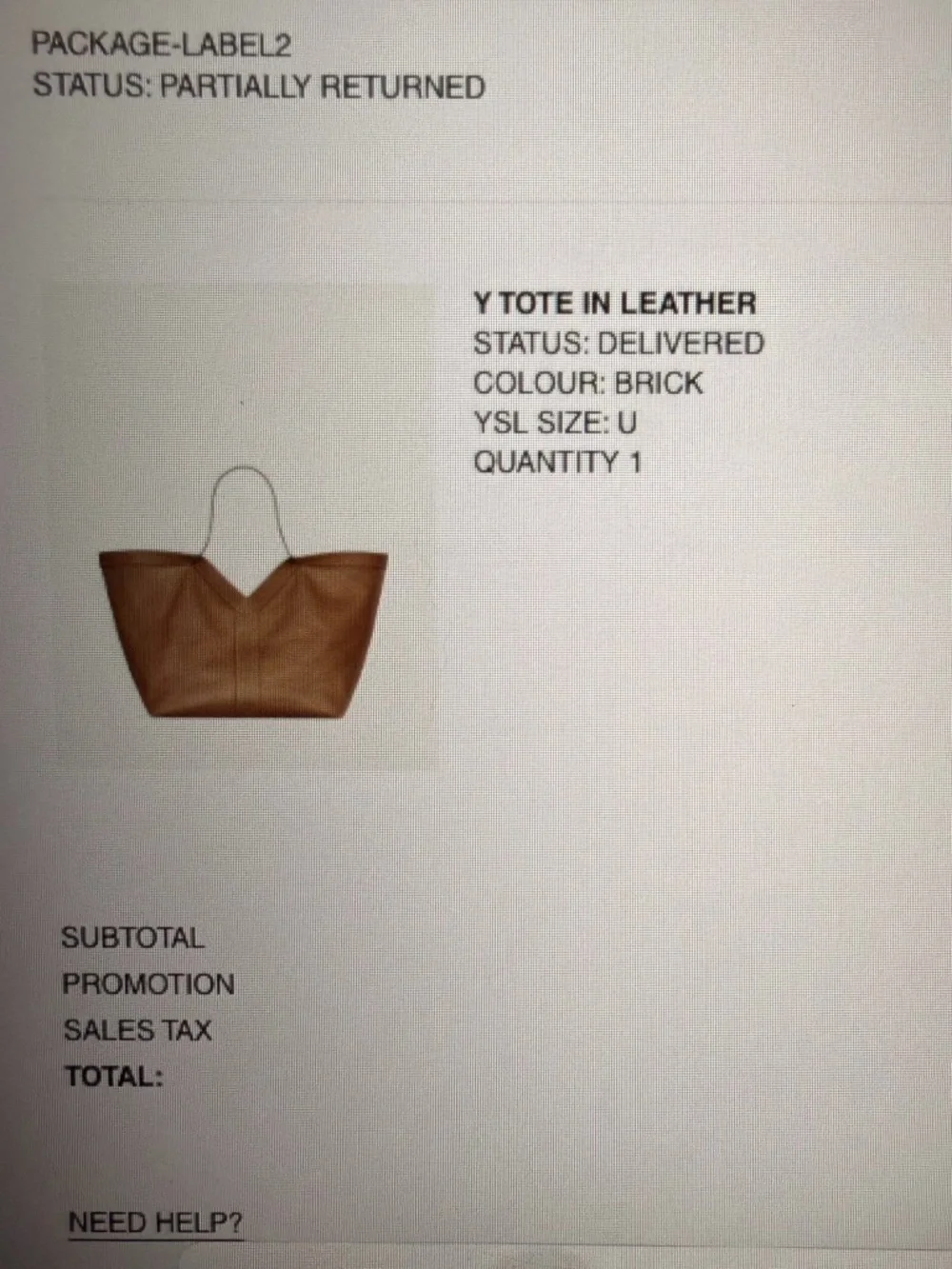 Saint Laurent Cognac Leather Tote with Top Handles - Picture 9 of 10